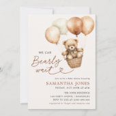 Invitation Nous pouvons attendre un Baby shower neutre pour l (Devant)