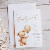 Invitation Nous pouvons attendre un Baby shower neutre pour l