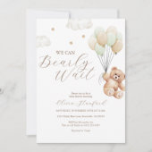 Invitation Nous pouvons attendre un Baby shower neutre pour l (Devant)