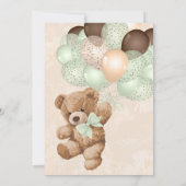 Invitation Nous pouvons attendre vert Teddy Bear Baby shower (Dos)