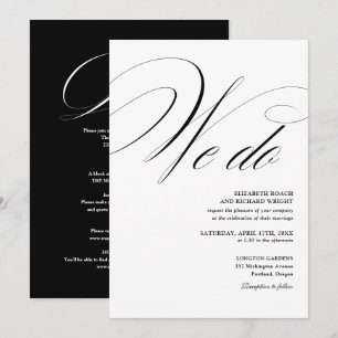 Invitation Nous réalisons des mariages élégants tout en un no