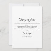 Invitation Nous refaisons le mariage reporté nouvelle date Ro (Dos)