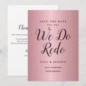 Invitation Nous refaisons le mariage reporté nouvelle date Ro (Devant / Derrière)
