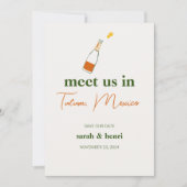 Invitation nous rencontrer à tulum mariage enregistrer la dat (Devant)