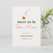 Invitation nous rencontrer à tulum mariage enregistrer la dat (Debout devant)