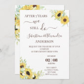 Invitation Nous renouvelons encore les vœux de mariage Annive (Devant / Derrière)