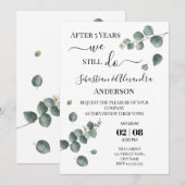 Invitation Nous renouvelons encore nos vœux de mariage (Devant / Derrière)