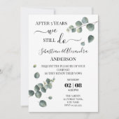 Invitation Nous renouvelons encore nos vœux de mariage annive (Devant)