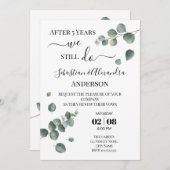 Invitation Nous renouvelons encore nos vœux de mariage annive (Devant / Derrière)