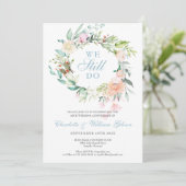 Invitation Nous renouvelons encore nos vœux de mariage pour n (Debout devant)