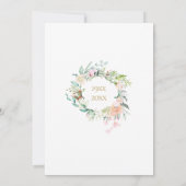 Invitation Nous renouvelons encore notre couronne de fleurs d (Dos)