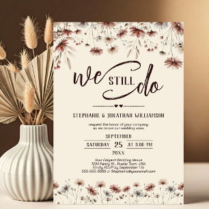 Invitation Nous renouvelons toujours nos vœux de mariage avec