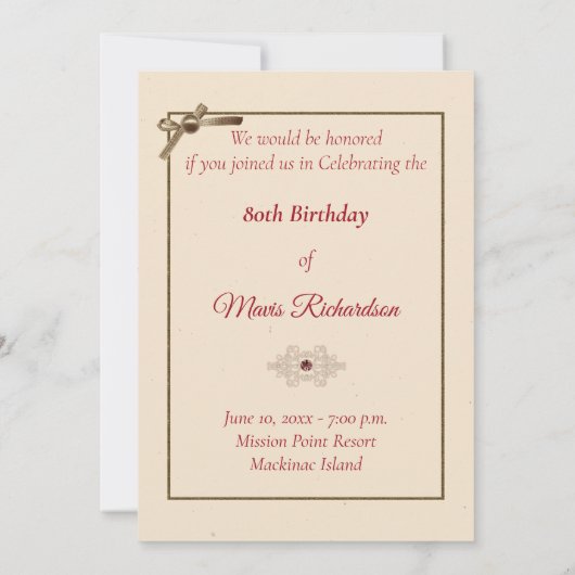 Invitation Nous serions honorés si vous nous rejoigniez à Cel (Dos)