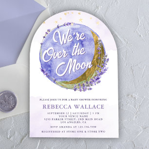 Invitation Nous sommes au-dessus de la lune Arche de lavande