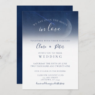 Invitation Nous sommes au-dessus de la lune Starry Mariage de