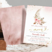 Invitation Nous Sommes Au-Dessus Du Baby shower De Fille Boho