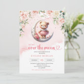 Invitation Nous sommes au-dessus du baby shower de la fille a (Debout devant)