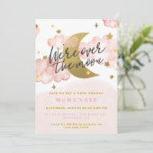 Invitation Nous sommes au-dessus du Baby shower de la fille d (Debout devant)