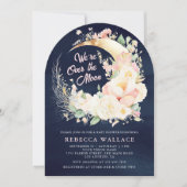 Invitation Nous sommes au-dessus du Baby shower de la lune Fl (Devant)