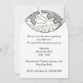 Invitation Nous Sommes Au-Dessus Du Baby shower Lune (Dos)