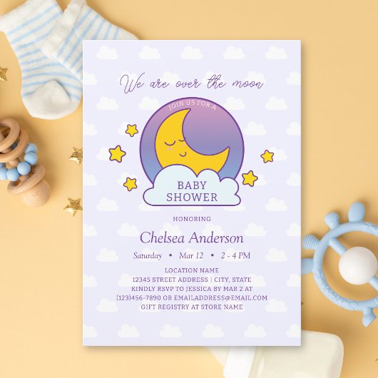 Invitation Nous sommes au-dessus du Baby shower neutre de gen