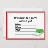 Invitation Nous sommes comme deux petits pois dans un pois (Dos)