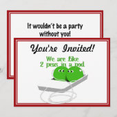 Invitation Nous sommes comme deux petits pois dans un pois (Devant / Derrière)