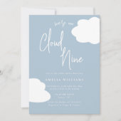 Invitation Nous sommes dans le nuage neuf Baby shower neutre  (Devant)
