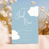 Invitation Nous sommes dans le nuage neuf Baby shower neutre