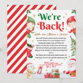 Invitation Nous sommes de retour Lettre d'arrivée des Elfes E (Devant / Derrière)