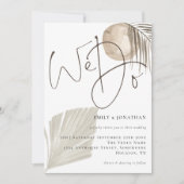 Invitation Nous Sommes De Script Boho Pampas Mariage Grass (Devant)