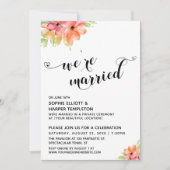 Invitation Nous sommes des cœurs mariés Script Boho aquarelle (Devant)