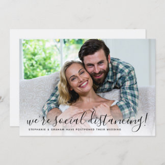 Invitation Nous sommes des mariés reportés distancés socialem