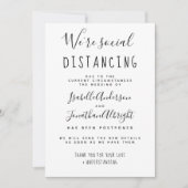 Invitation Nous sommes distancés de manière élégante Mariage  (Devant)