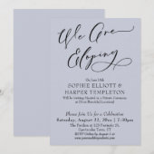 Invitation Nous Sommes En Train De Célébrer, Simple Dusty Blu (Devant / Derrière)