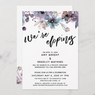 Invitation Nous sommes en train d'Eloping Décontractée écritu