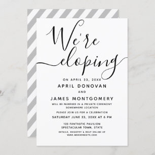 Invitation Nous sommes en train d'Eloping Typography Faire-pa