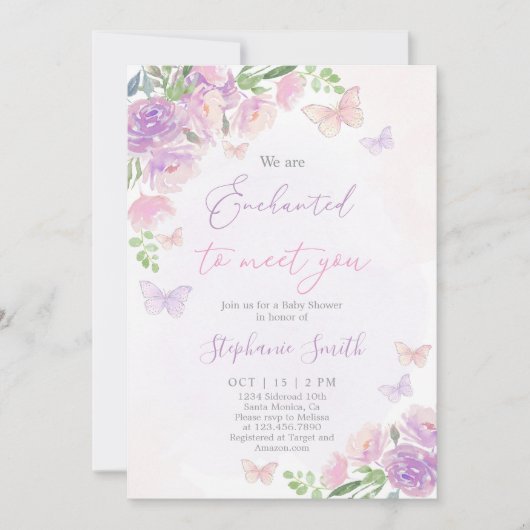 Invitation Nous sommes enchantés de vous rencontrer fille Bab (Devant)