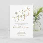 Invitation Nous sommes Engaged Engagement Party Photo Chic Go (Debout devant)