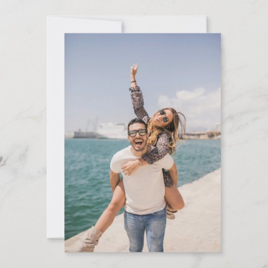 Invitation Nous sommes Engaged Engagement Party Photo Chic Go (Dos)