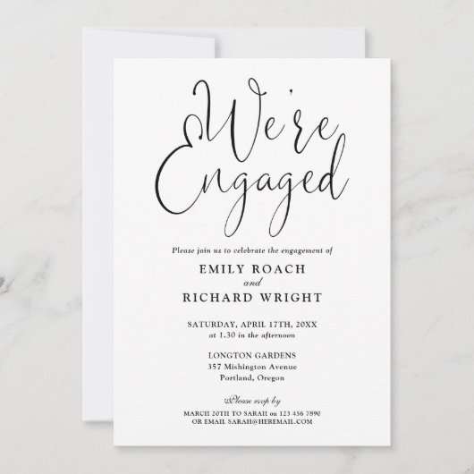 Invitation Nous sommes engagés Black and White Engagement Par (Devant)