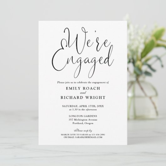Invitation Nous sommes engagés Black and White Engagement Par (Debout devant)