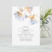 Invitation Nous sommes engagés Dusty Blue Engagement Party Ph (Debout devant)