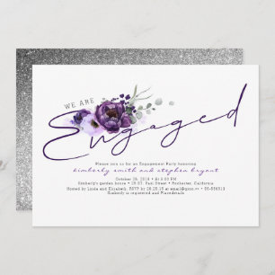 Invitation Nous Sommes Engagés Fleurs violettes Partie Engage