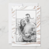 Invitation Nous sommes engagés Marble Rose Fiançailles or (Dos)