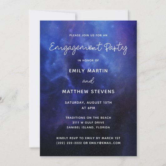 Invitation Nous sommes engagés pour une partie d'engagement p (Dos)