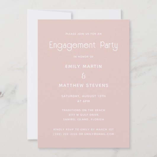Invitation Nous sommes engagés pour une partie d'engagement p (Dos)