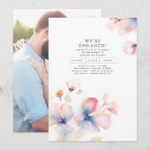 Invitation Nous sommes engagés Romantic Engagement Party Phot (Devant / Derrière)