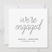 Invitation Nous sommes engagés Simple Engagement Party Callig (Devant)