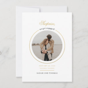 Invitation Nous sommes fiancés Fête de fiançailles moderne av